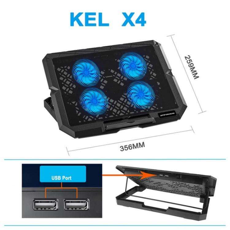 X4 4 Fan 7-Speed Control Noiseless Height Adjustable Stand Laptop Cooling Pad