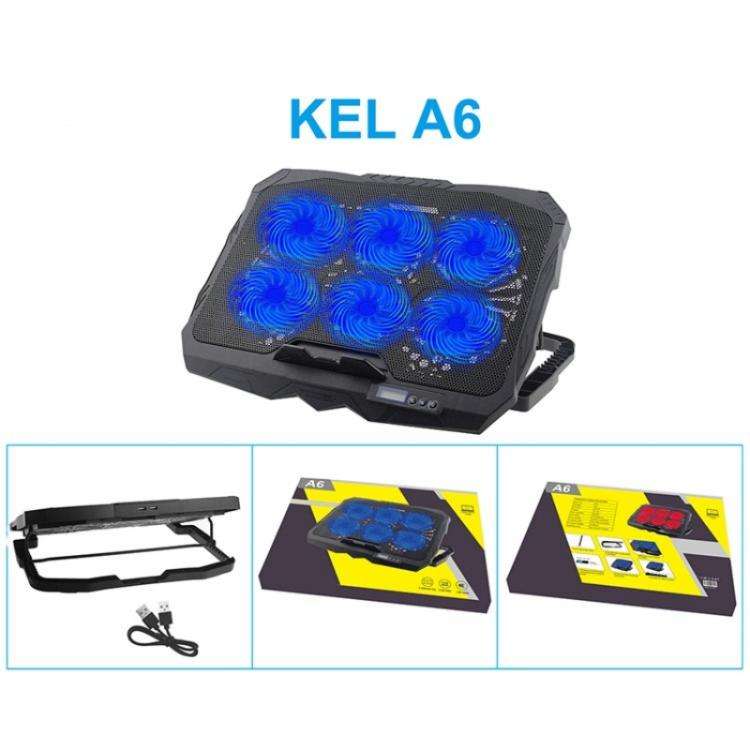 A6 Height Adjustable 6 Fans Cooler Ergonomic Laptop Stand Cooling Pad