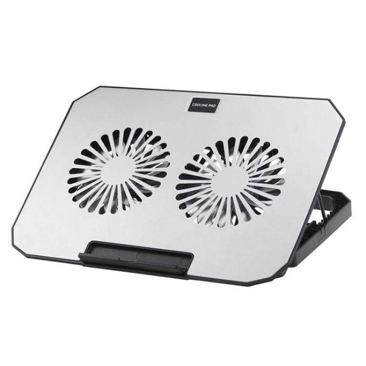N22 Dual USB Ports Adjustable Laptop Stand Portable Cooling Pad with Phone Holder