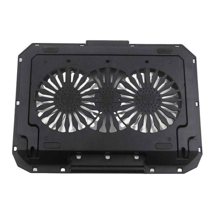 N22 Dual USB Ports Adjustable Laptop Stand Portable Cooling Pad with Phone Holder