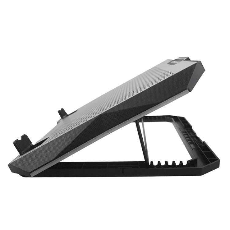 S608 RGB Light 8 Silent Fans Adjustable Height Stand Laptop Cooling Pad with Phone Holder