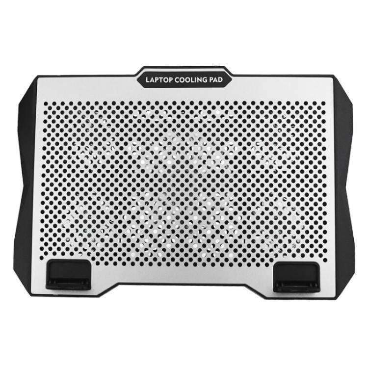 S605 RGB Light 5 Silent Fans Adjustable Height Stand Gaming Laptop Cooling Pad