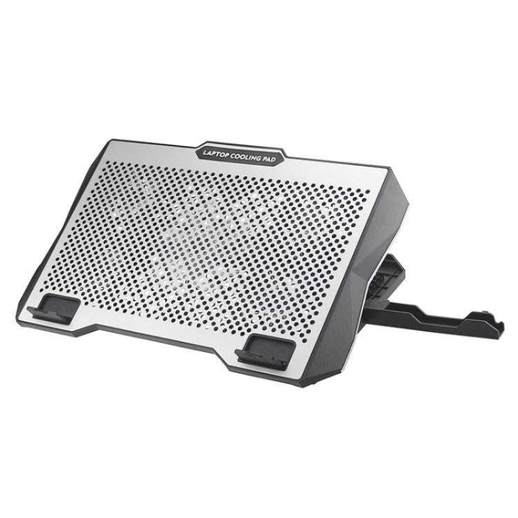 S605 RGB Light 5 Silent Fans Adjustable Height Stand Gaming Laptop Cooling Pad
