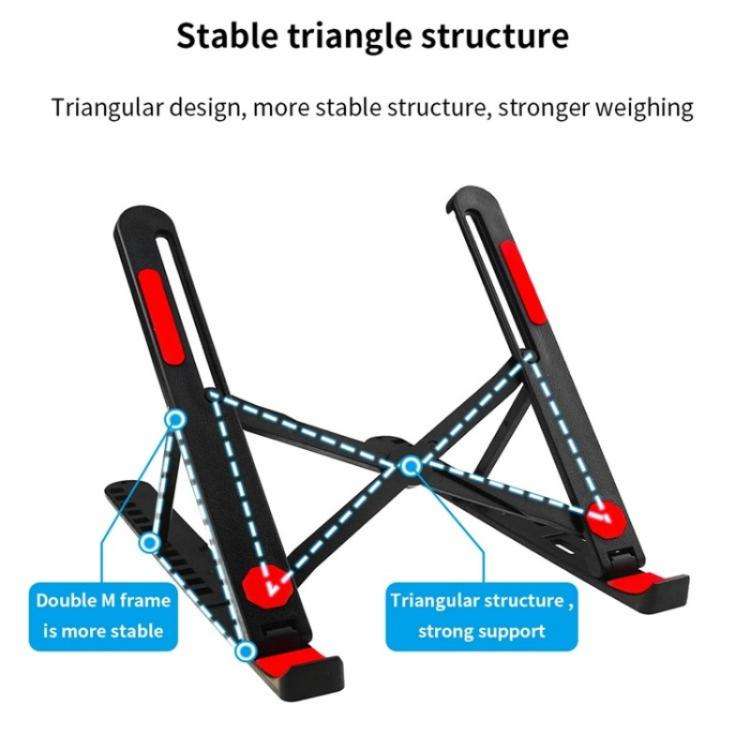 A9 Adjustable Height Portable Laptop Foldable Desktop Holder(Black)