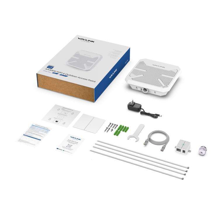 WAVLINK WN573HP3 Built-In 12dBi Directional Antenna Outdoor AX3000 Dual Band Repeater, Plug:AU Plug