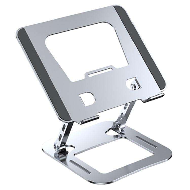 J30 Portable Desktop Adjustable Foldable Alloy Steel Laptop Cooling Stand(Silver)