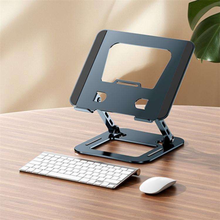 J30 Portable Desktop Adjustable Foldable Alloy Steel Laptop Cooling Stand(Silver)