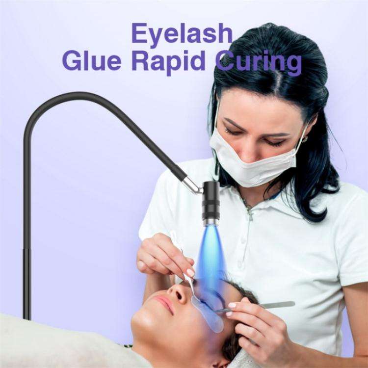 AL30 360 Adjustable Gooseneck UV Lamp Eyelash Extension / Nail Art 6W LED Light Curing Dryer(White)