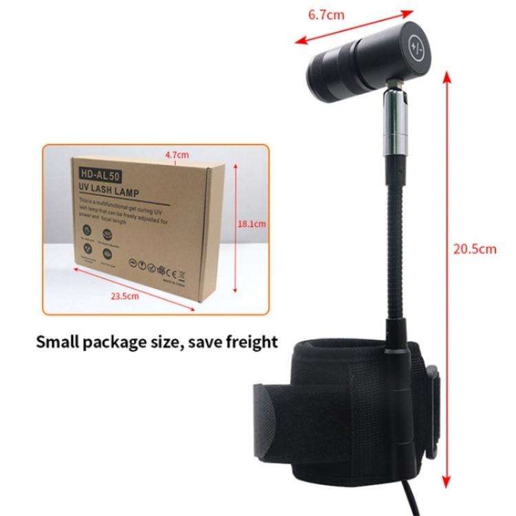 AL50 Eyelash Extensions / Nail Art / Eyebrow Tattoo Wrist Strap Curing Light UV Lamp(EU Plug)