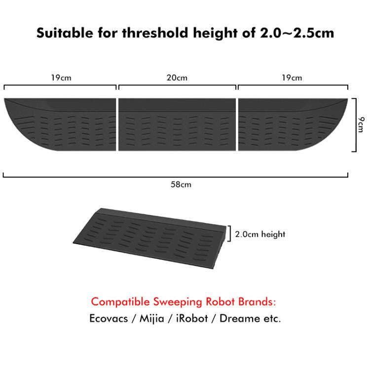 JUNSUNMAY For Ecovacs / iRobot / Mijia / Dreame Sweeping Robot Universal Threshold Bars Ramp Mat(...