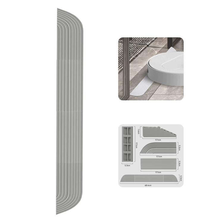 JUNSUNMAY For Ecovacs / iRobot / Mijia / Dreame Sweeping Robot Universal Silicone Threshold Bars ...