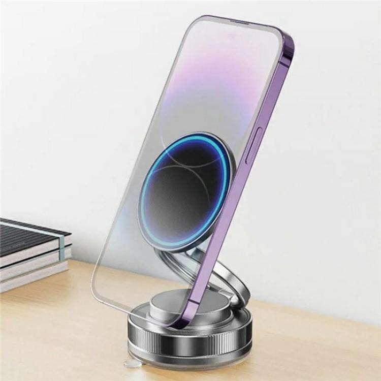T28 Home Use Multifunctional Car Phone Holder Desktop Vacuum Suction Magnetic Stand(White)