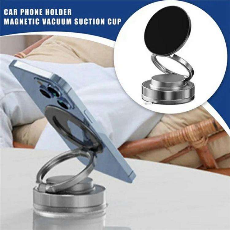 T28 Home Use Multifunctional Car Phone Holder Desktop Vacuum Suction Magnetic Stand(White)