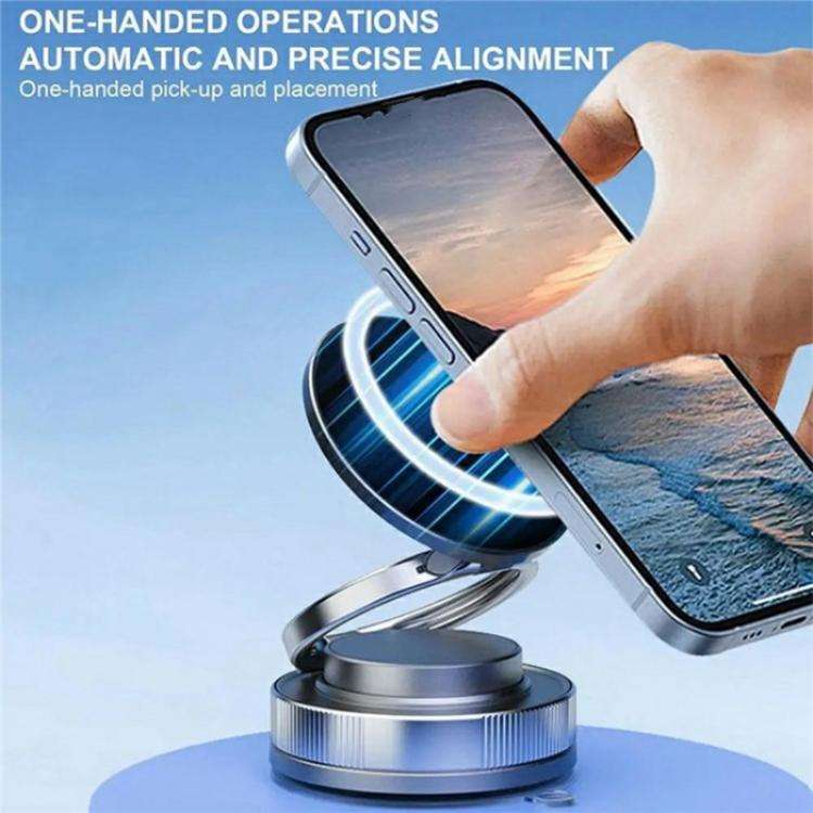 T28 Home Use Multifunctional Car Phone Holder Desktop Vacuum Suction Magnetic Stand(White)
