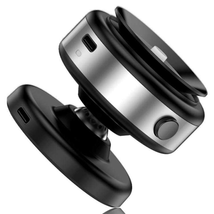 X9C Wireless Charging Navigation Stand Car Magnetic Suction Vacuum Phone Holder(Black)