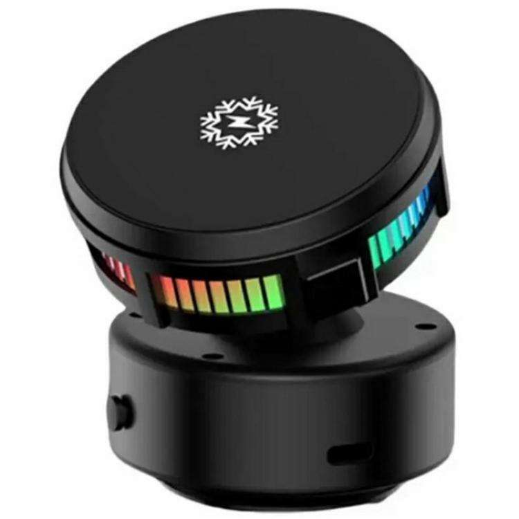X19 Car Phone Holder 15W Wireless Charging Vacuum Suction Cooling Magnetic Phone Stand(Black)