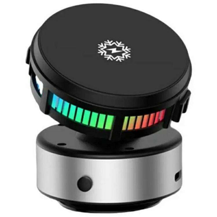 X19 Car Phone Holder 15W Wireless Charging Vacuum Suction Cooling Magnetic Phone Stand(Silver)