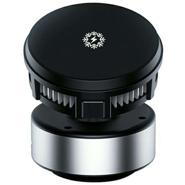 X19 Car Phone Holder 15W Wireless Charging Vacuum Suction Cooling Magnetic Phone Stand(Black)