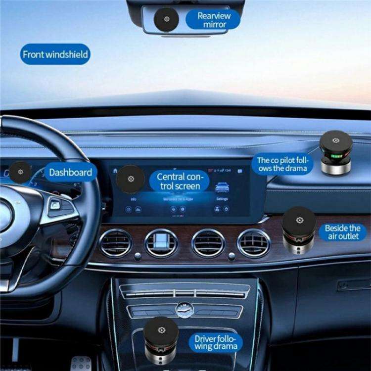 X19 Car Phone Holder 15W Wireless Charging Vacuum Suction Cooling Magnetic Phone Stand(Black)