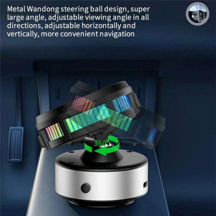 X19 Car Phone Holder 15W Wireless Charging Vacuum Suction Cooling Magnetic Phone Stand(Black)