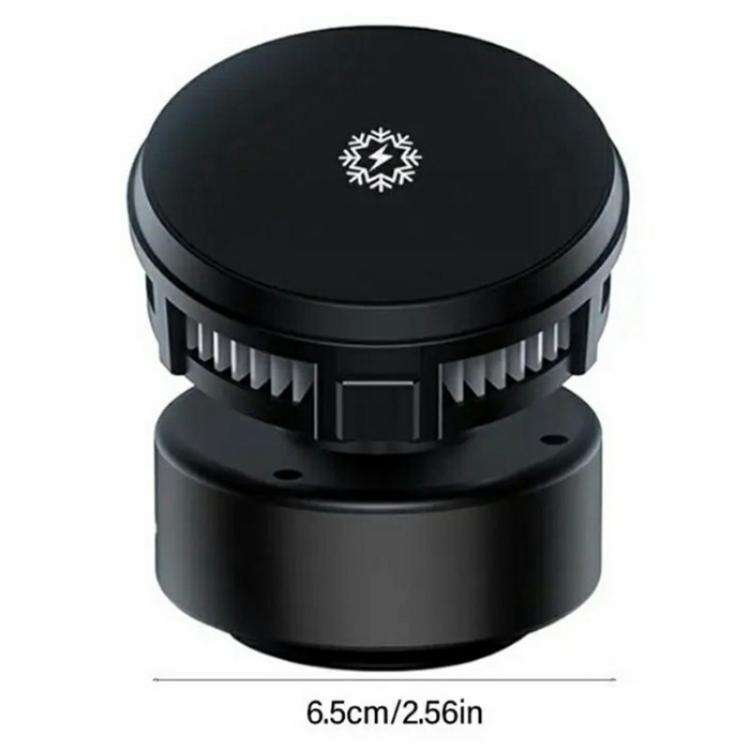 X19 Car Phone Holder 15W Wireless Charging Vacuum Suction Cooling Magnetic Phone Stand(Black)