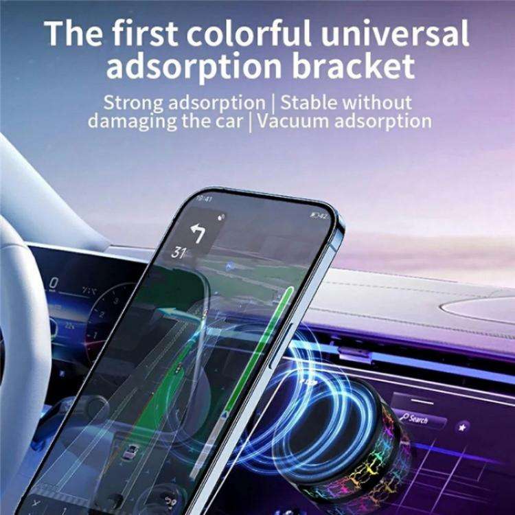 X12 Colorful Crackle Light Magnetic Car Dashboard Navigation Mount Vacuum Suction Cup Stand