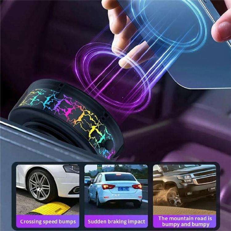 X12 Colorful Crackle Light Magnetic Car Dashboard Navigation Mount Vacuum Suction Cup Stand