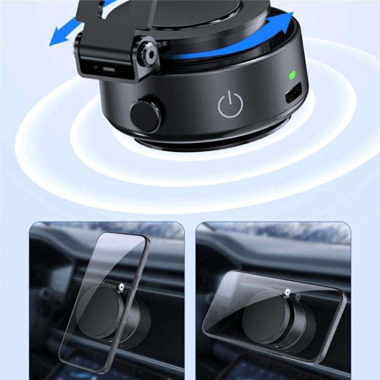 V1 Extendable Electric Suction Magnetic Foldable Stand Universal Car Dashboard Phone Holder