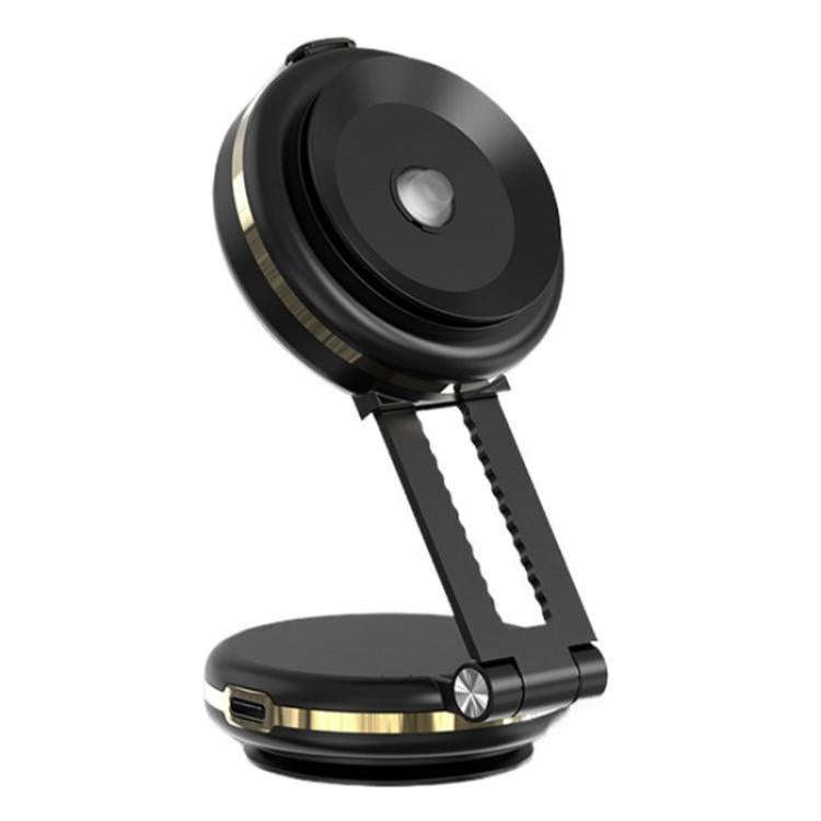 T50 Vacuum Adhesion Dual Suction Cup Car Dashboard Windshield Phone Navigation Stand(Black+Gold)
