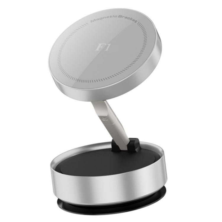 F1 Dashboard Mount Strong Suction Navigation Stand Universal Magnetic Car Phone Holder(Silver)