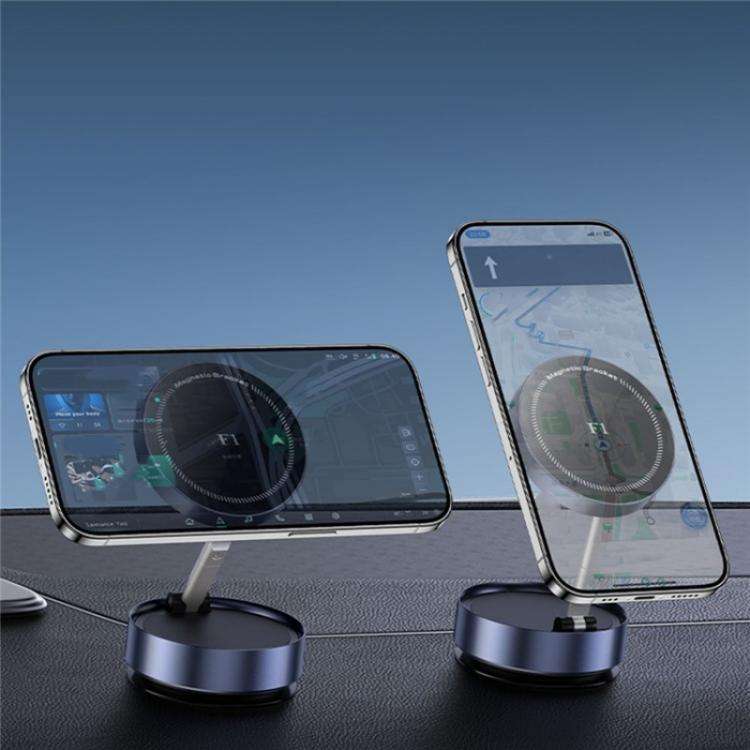 F1 Dashboard Mount Strong Suction Navigation Stand Universal Magnetic Car Phone Holder(Silver)