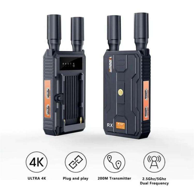 VRRIIS 097 4K HD Video HDMI Wireless Extender Kit Audio Video Wireless Transmitter Receiver, Plug...