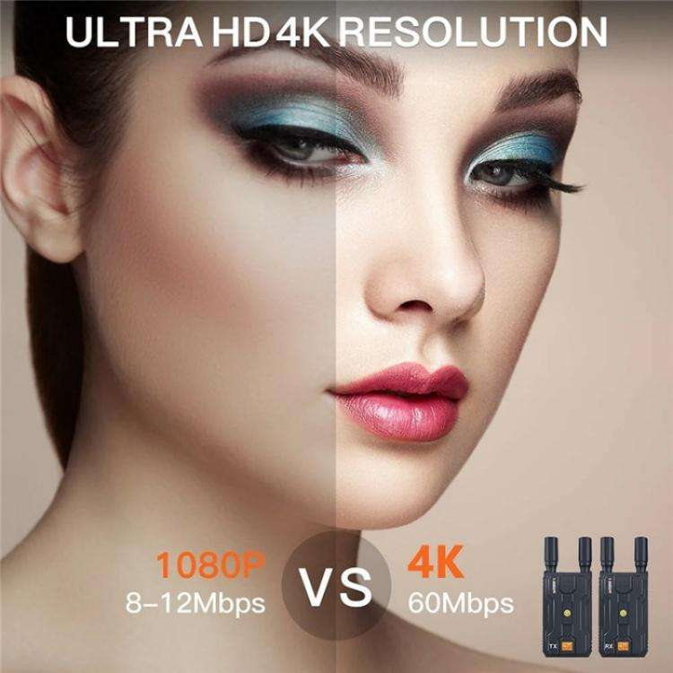 VRRIIS 097 4K HD Video HDMI Wireless Extender Kit Audio Video Wireless Transmitter Receiver, Plug...