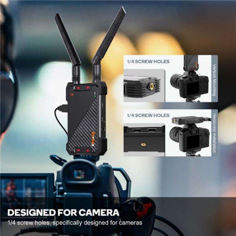 BOVBOX 081 400m Range 1080P HD Video Transmitter Receiver Use Wireless HDMI Extender, Plug:US Plug