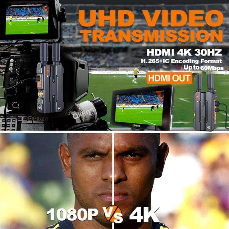 BOVBOX 098 For DSLR Cameras 4K HD Wireless Extender SDI HDMI Dual Interface Video Monitor, Plug:E...