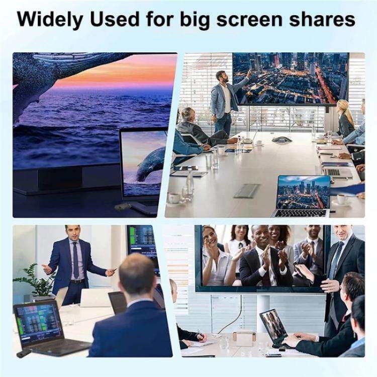 BOVBOX 091-HD Conference Use 100M Wireless WiFi HDMI Extender Video Transmitter Receiver, Plug:AU...