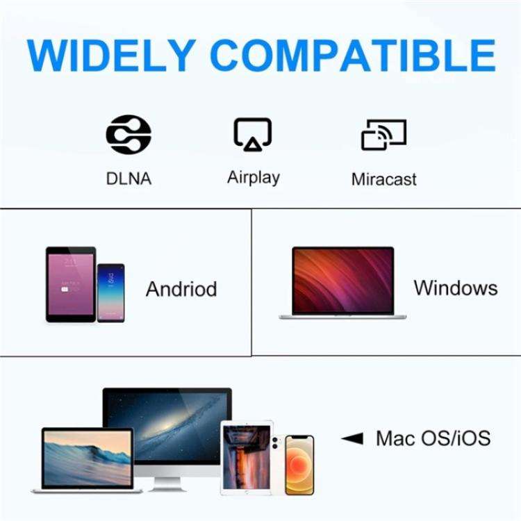 BOVBOX 091-TC For Phone Projector USB C Wireless Transmitter And Receiver Video Extender, Plug:AU...
