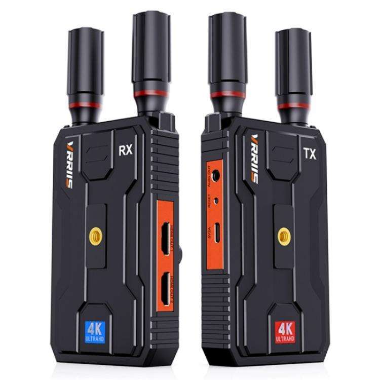 VRRIIS 097PRO Outdoor Live Streaming Audio Video Wireless Transmitter Receiver 4K HD Extender, Pl...