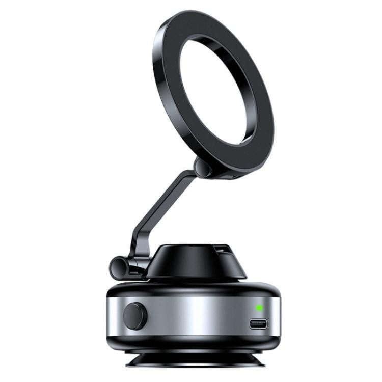 X98 Magnetic Vacuum Suction Electric Absorption Cellphone Stand Desktop Car Phone Holder(Silver)