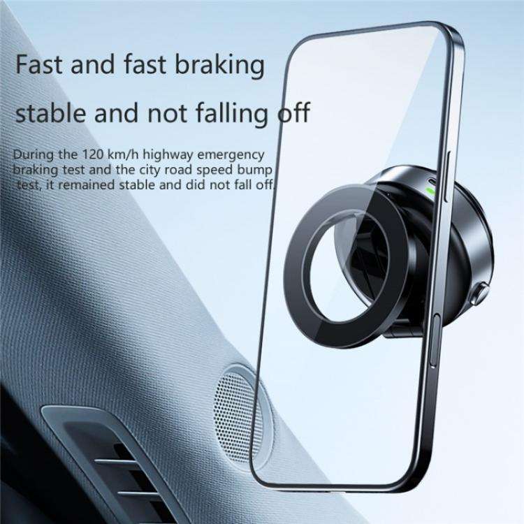 X98 Magnetic Vacuum Suction Electric Absorption Cellphone Stand Desktop Car Phone Holder(Black)