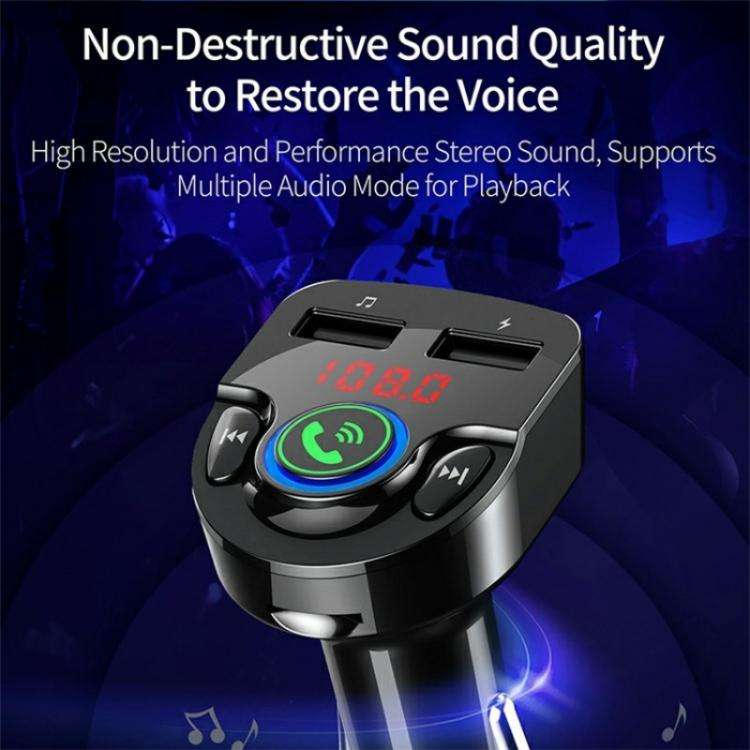 G32 Bluetooth MP3 Player Voice Navigation Car Charger Voltage Detection FM Transmitter
