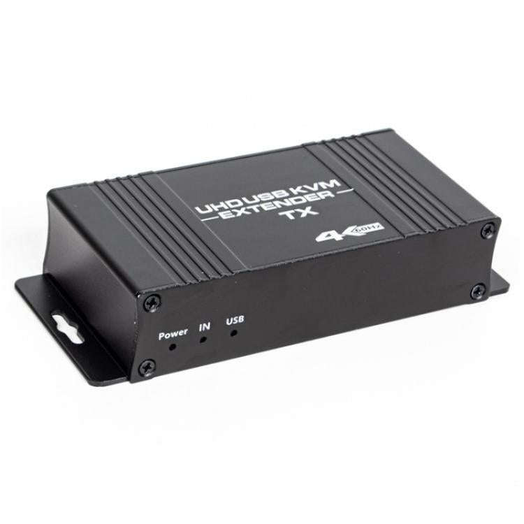 D5-1 / D6-1 80m Cat6 / 5e Network Cable Extender Computer Control HDMI KVM Extender, Plug:EU Plug