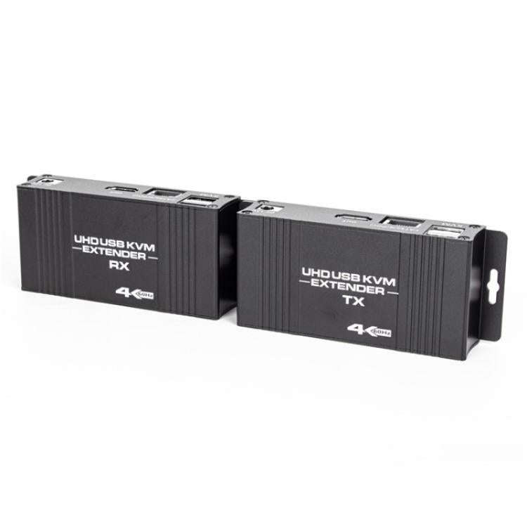 D5-1 / D6-1 80m Cat6 / 5e Network Cable Extender Computer Control HDMI KVM Extender, Plug:EU Plug