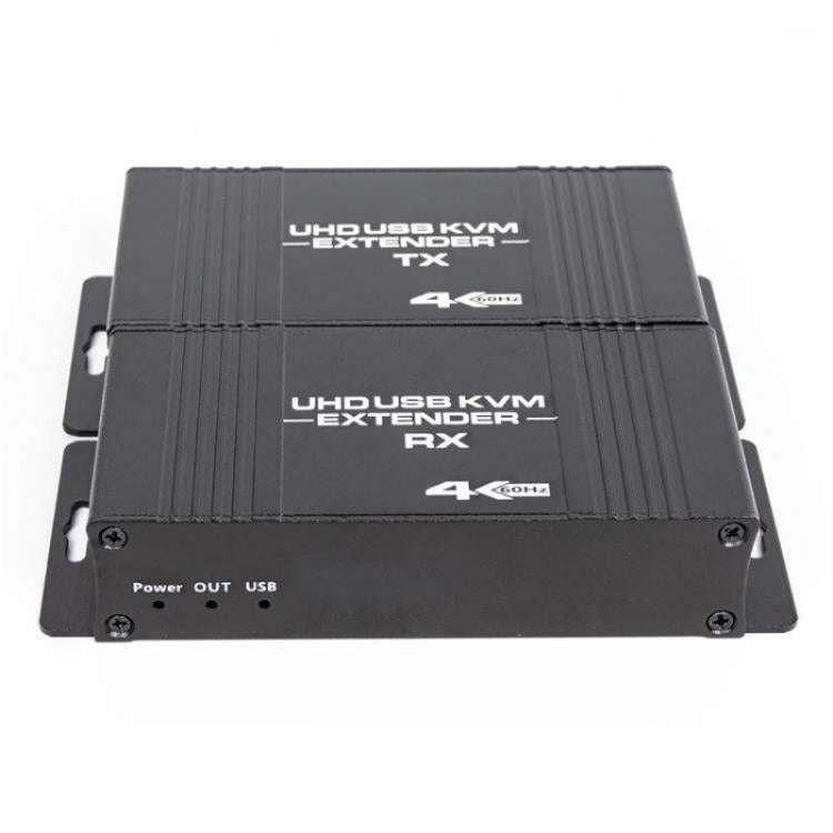 D5-1 / D6-1 80m Cat6 / 5e Network Cable Extender Computer Control HDMI KVM Extender, Plug:EU Plug