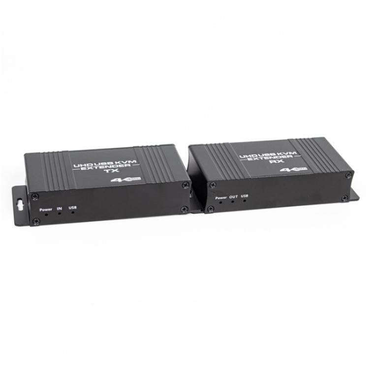 D5-1 / D6-1 80m Cat6 / 5e Network Cable Extender Computer Control HDMI KVM Extender, Plug:EU Plug