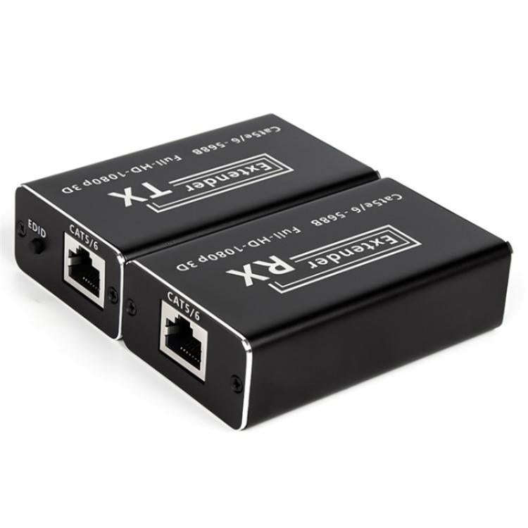 D1-1 / D2-1 Network Cable HD Video Signal Transmitter 50m Extender HDMI to RJ45 Extender, Plug:EU...