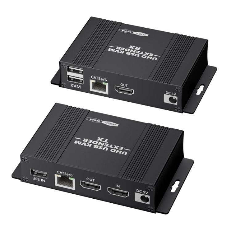 D5-2/D6-2 Video Audio Transmitter Receiver HDMI KVM Extender 4K HDMI to RJ45 LAN Extender, Plug:E...