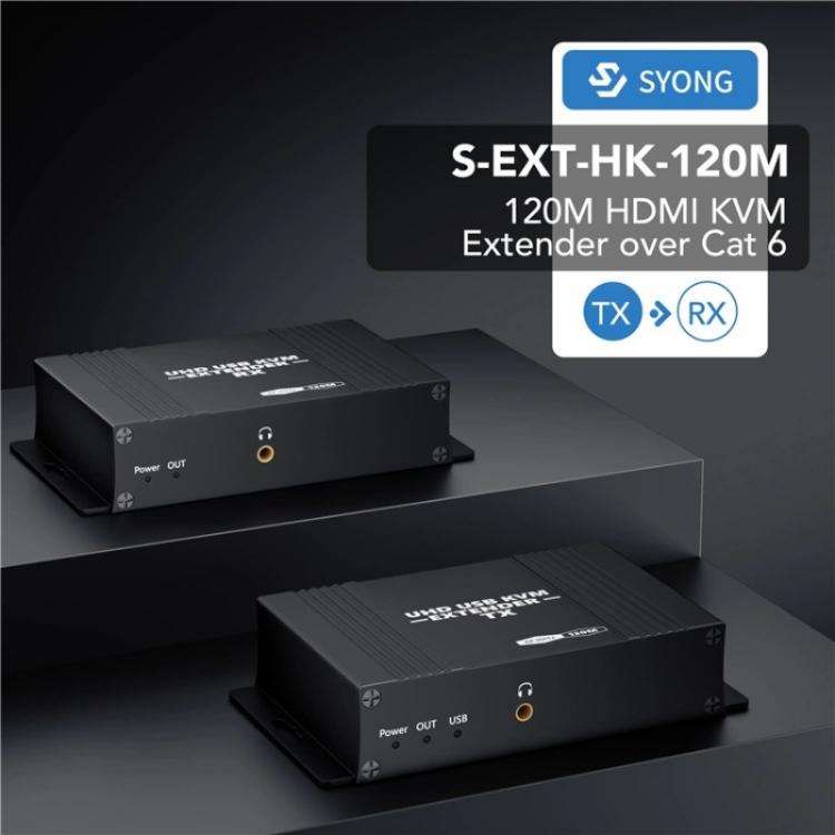 D5-2/D6-2 Video Audio Transmitter Receiver HDMI KVM Extender 4K HDMI to RJ45 LAN Extender, Plug:E...