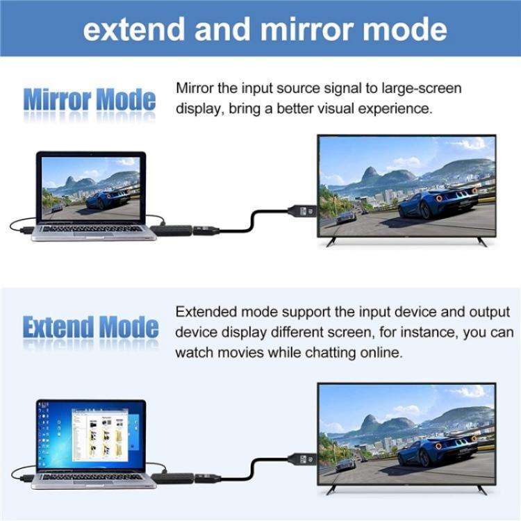 HD2 Video Streaming Gaming HDMI 2.0b to DisplayPort 1.4 Adapter 4K 60Hz/HDCP 2.3 Converter