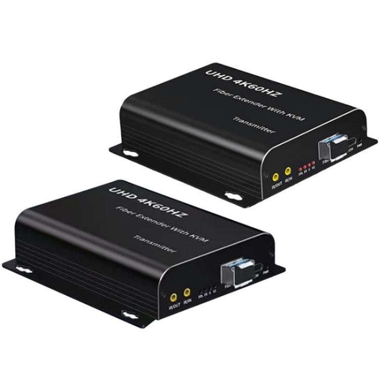 D15 / D16 Dual Fiber LC Interface KVM Fiber Optic Extender HDMI Fiber Optic Extender, Plug:EU Plug